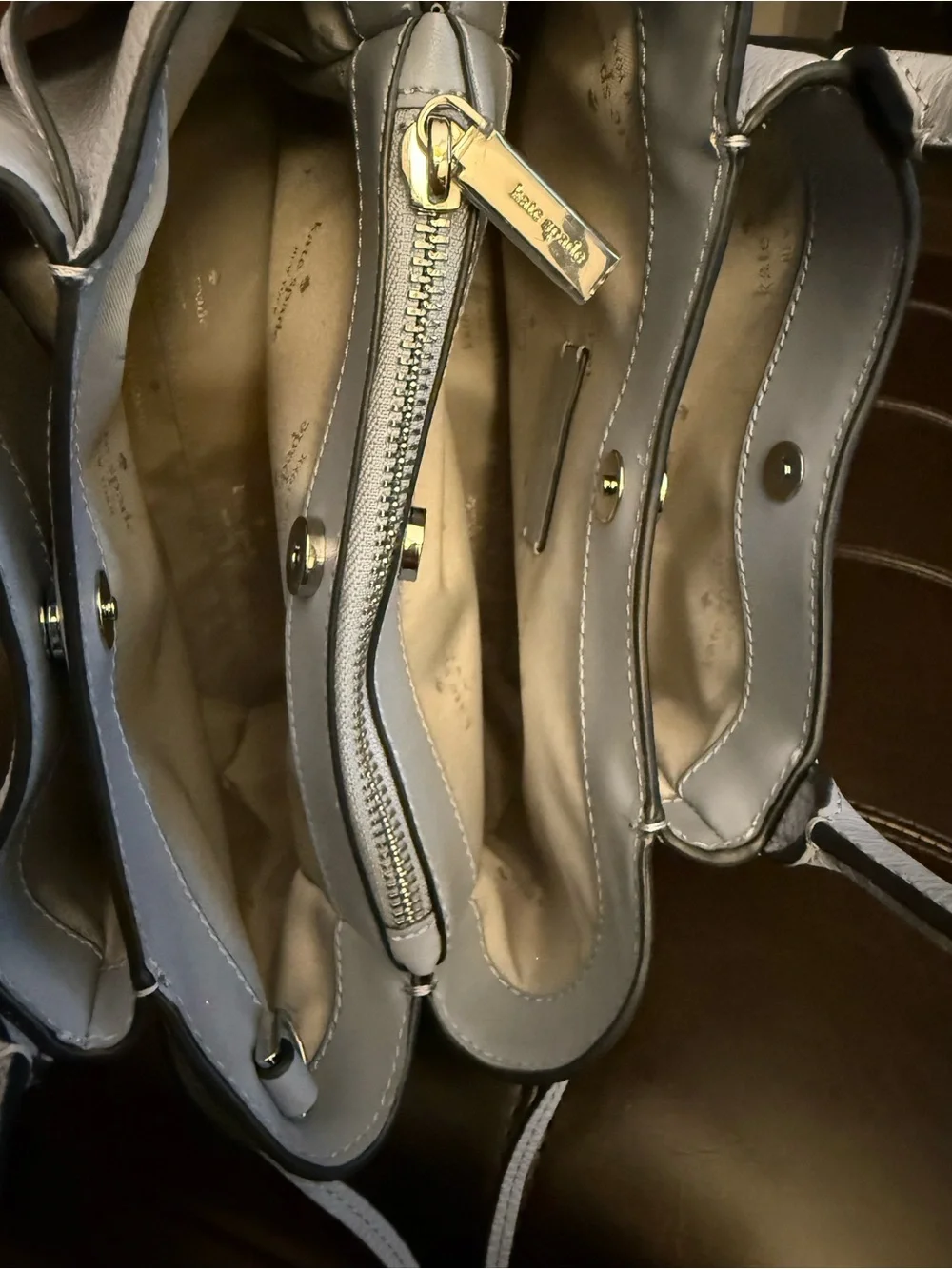 kate spade Leather Satchel - Dusty Blue